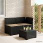 Preview: ARDEBO.de - 2-Sitzer Garten-Sofa mit Kissen Rattan-Look PP Anthrazit