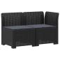 Preview: 2-Sitzer Garten-Sofa mit Kissen Rattan-Look 2-Sitzer PP