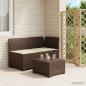 Preview: ARDEBO.de - 2-Sitzer Garten-Sofa mit Kissen Rattan-Look 2-Sitzer PP Braun