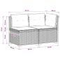 Preview: 2-Sitzer Garten-Sofa mit Kissen Rattan-Look PP Anthrazit