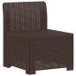 Preview: 3-Sitzer Garten Sofa Rattan Look PP Braun