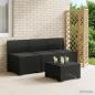 Preview: ARDEBO.de - 3-Sitzer Garten Sofa mit Kissen Rattan-Look PP Anthrazit