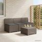 Preview: ARDEBO.de - 3-Sitzer Garten Sofa mit Kissen Rattan-Look 3-Sitzer PP