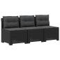 Preview: 3-Sitzer Garten Sofa mit Kissen Rattan-Look PP Anthrazit