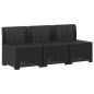 Preview: 3-Sitzer Garten Sofa mit Kissen Rattan-Look PP Anthrazit