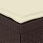 Preview: 3-Sitzer Garten Sofa mit Kissen Rattan-Look PP Braun