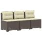 Preview: 3-Sitzer Garten Sofa mit Kissen Rattan-Look 3-Sitzer PP