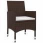 Preview: 9-tlg. Garten-Essgruppe mit Kissen Poly Rattan und Glas