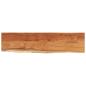 Preview: Wandregal 80x20x2,5 cm Rechteckig Massivholz Akazie Baumkante