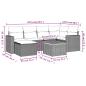 Preview: 7-tlg. Garten-Sofagarnitur mit Kissen Beige Poly Rattan