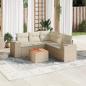 Preview: ARDEBO.de - Patio Sofa Set 6-Sitzer Beige