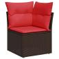 Preview: 11-teiliges Gartensofa-Set mit Kissen, braun, Polyrattan