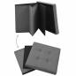 Preview: Hocker mit Stauraum 2 Stk. Dunkelgrau Leinenoptik