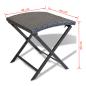 Preview: Klapphocker Poly Rattan Schwarz