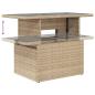 Preview: 5-tlg. Garten-Sofagarnitur mit Kissen Beige Poly Rattan