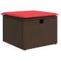 Preview: 6-tlg. Garten-Sofagarnitur mit Kissen Braun Poly Rattan