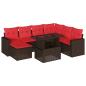Preview: 8-teiliges Gartensofa-Set mit Kissen, braun, Polyrattan