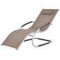 Preview: ARDEBO.de - Sonnenliege mit Kissen Aluminium und Textilene Taupe