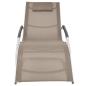 Preview: Sonnenliege mit Kissen Aluminium und Textilene Taupe