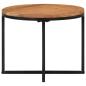 Preview: Couchtisch 45x45x35 cm Massivholz Akazie und Eisen