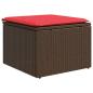 Preview: 9-teiliges Gartensofa-Set mit Kissen, braun, Polyrattan