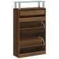 Preview: Schuhschrank Braun Eichen-Optik 63x24x104 cm Holzwerkstoff