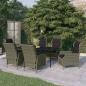 Preview: ARDEBO.de - 7-tlg. Garten-Essgruppe Braun