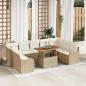 Preview: ARDEBO.de - Garten-Sofa-Set mit Kissen 10 pcs Beige und Creme