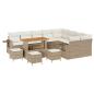 Preview: Gartensofa-set 13 stk. Beige Poly-Rattan