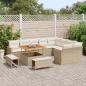 Preview: Gartensofa-set 12 stk. Beige Poly-Rattan