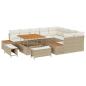 Preview: Gartensofa-set 12 Stk. 11-Sitzanzahl Beige und Creme