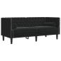 Preview: Wohnzimmer Couch 2 stk. Schwarz Samt