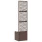 Preview: Garten-Spalier-Pflanzer Braun 35 x 30 x 135 cm Metall