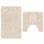 Preview: Anti-Rutsch Badematten-Set 2 stk. Creme 50 x 50 cm PP