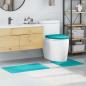 Preview: ARDEBO.de - Anti-Rutsch Badematten-Set 3 stk. Türkis 50 x 80 cm PP
