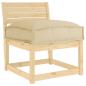 Preview: Kissen Oxford-Stoff Beige 50 x 50 x 12 cm