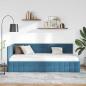 Preview: Eckbettgestell mit Kopfteil Blau 100 cm x 200 cm Samt