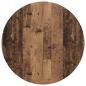 Preview: Tischplatte Ø 80 x 1,5 cm Rund Holzwerkstoff Altholz