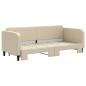 Preview: Tagesbett Ausziehbar Creme 80x200 cm Stoff