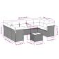 Preview: 10-tlg. Garten-Sofagarnitur mit Kissen Beige Poly Rattan