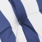 Preview: Palettenkissen 2-tlg. Blau & Weiß Gestreift Stoff