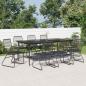 Preview: ARDEBO.de - 9-tlg. Garten-Essgruppe Schwarz PVC Rattan