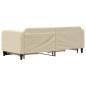 Preview: Tagesbett Ausziehbar mit Schubladen Creme 80x200 cm Stoff