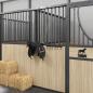 Preview: Trensenhalter mit 9 Drehhaken Schwarz Stahl