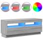 Preview: TV-Schrank mit LED-Leuchten Grau Sonoma 100x35x40 cm