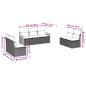 Preview: 7-tlg. Garten-Sofagarnitur mit Kissen Beige Poly Rattan