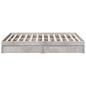 Preview: Bettgestell mit Schubladen Betongrau 120x200 cm Holzwerkstoff