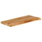 Preview: Tischplatte mit Baumkante 90x20x2,5 cm Massivholz Mango