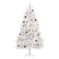 Preview: Künstlicher Weihnachtsbaum 210 cm PVC und Stahl Weiß