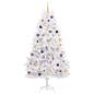 Preview: Künstlicher Weihnachtsbaum 210 cm PVC und Stahl Weiß